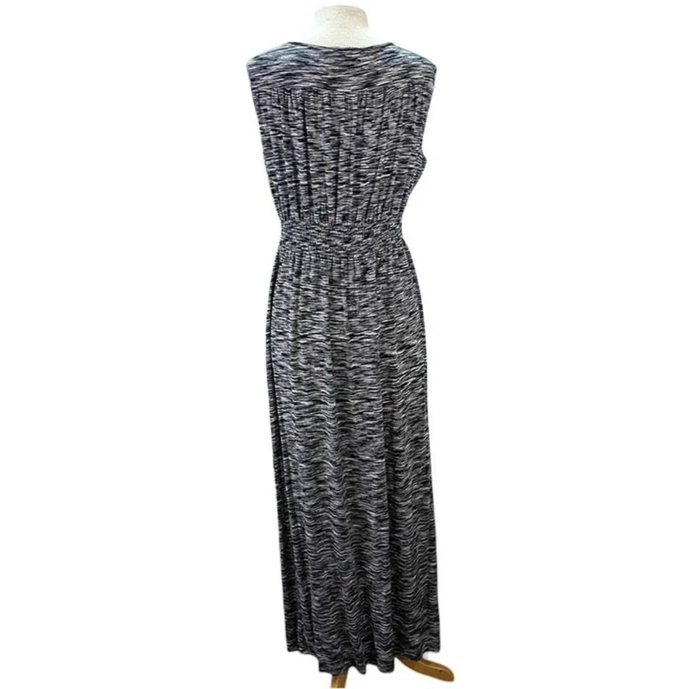 Spense Maxi Sundress Womens XL Black Boho Chic Resort Contemporary Modest Casual